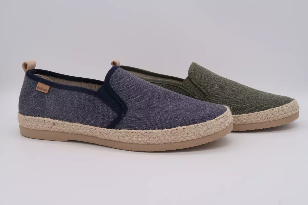Alpargata con gomas | 36 azul marino verde kaki caballero