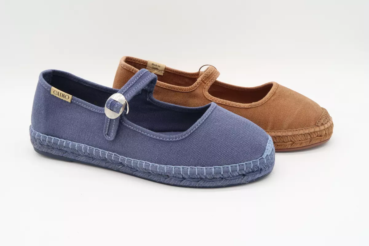 Alpargata plana tipo mercedita algodon 100%, suela teñida y anchura regulable | 53 