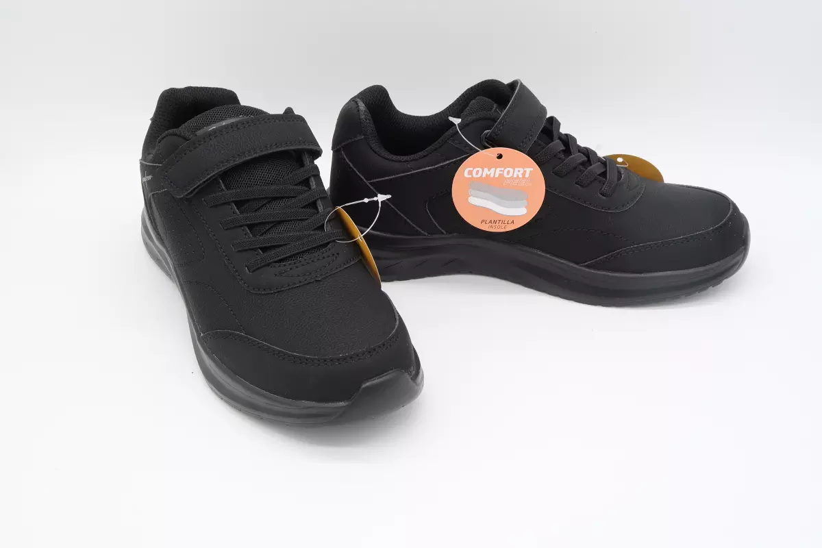 Zapatilla deportiva cordón elástico y velcro ultraligera 44 