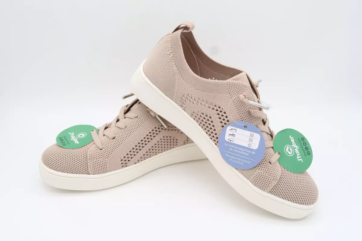 Zapatilla deportiva pies delicados tela blanda y plantilla | 37 jhayber beige ceres