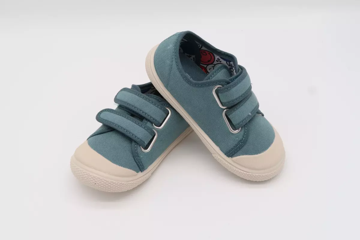 Calzado barefoot, ancho respetuoso, infantil de velcro | 29 vulladi azul