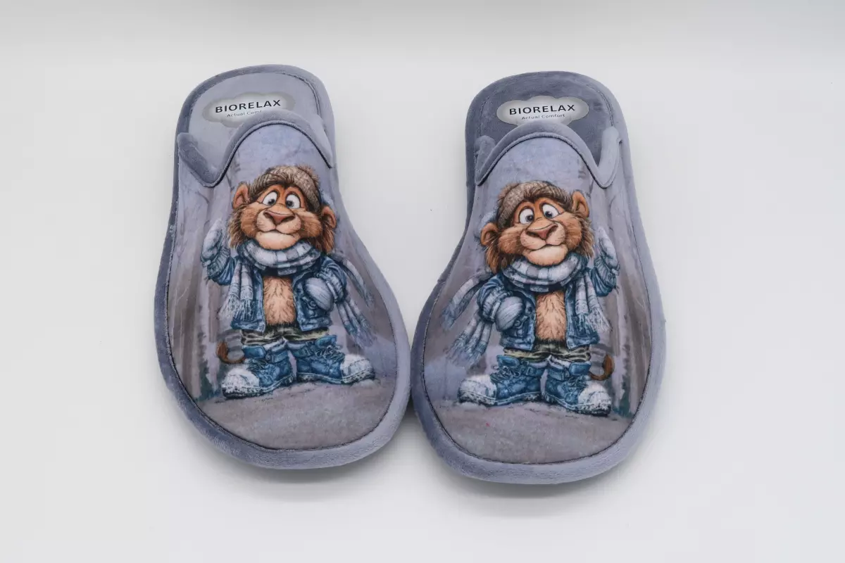 Zapatilla destalonada plantilla relax dibujo leon | 27 
