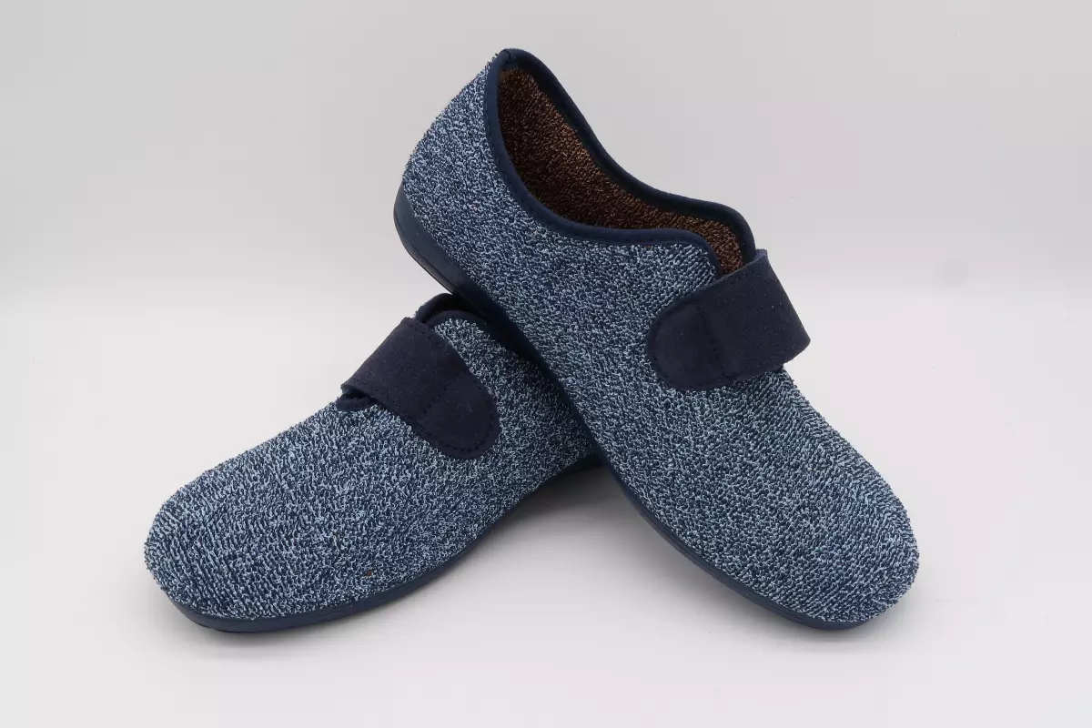 Zapatilla de casa cerrada con velcro | 25 cosdam azul marino verano 13918