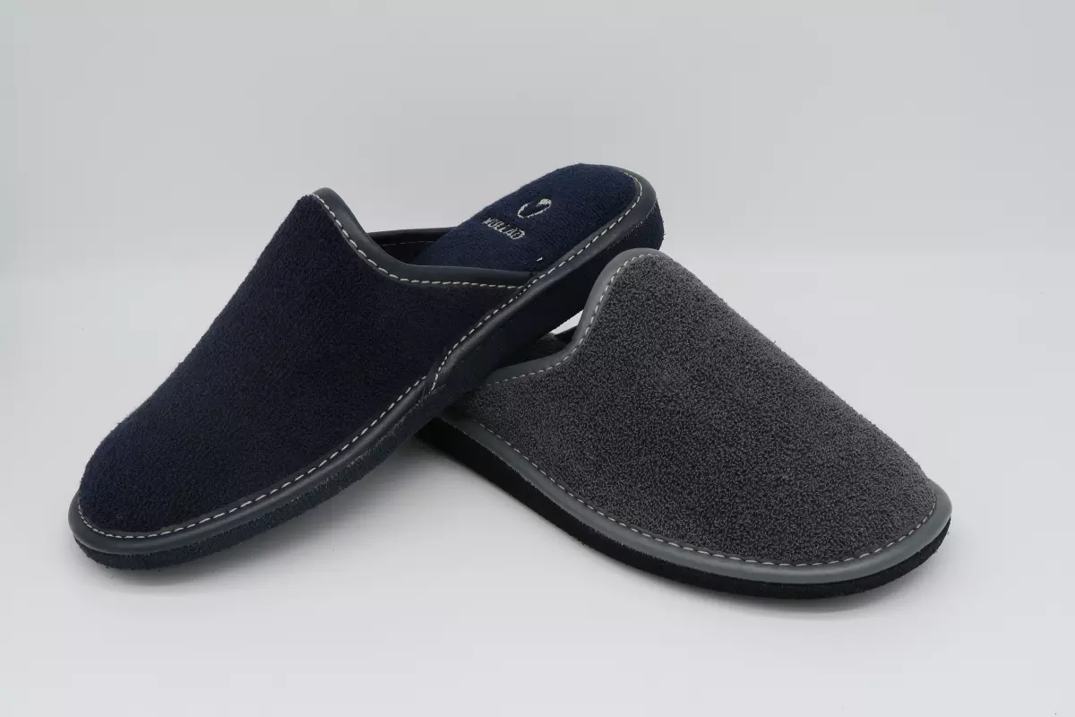 Zapatilla de casa destalonada con suela ultraligera | 27 azul marino gris vulladi