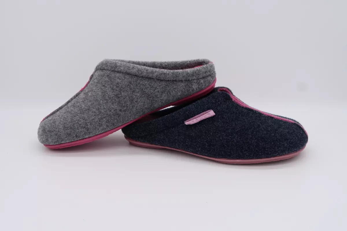Zapatilla de casa destalonada forro nórdico | 27 gris azul Vulladi