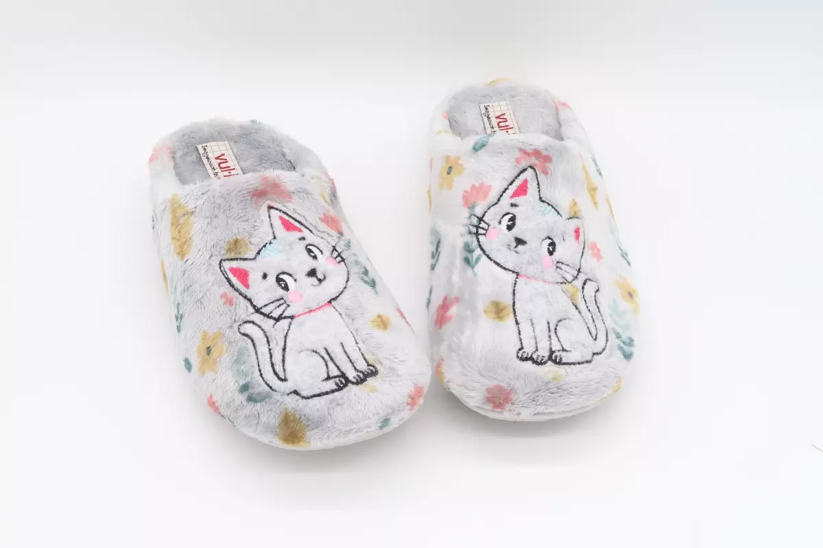 Zapatilla destalonada dibujo gatos | 32 