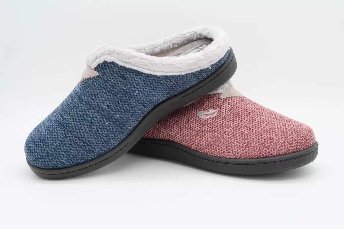 Zapatilla destalonada plantilla descanso extraíble | 26) plumaflex azul burdeos 12013