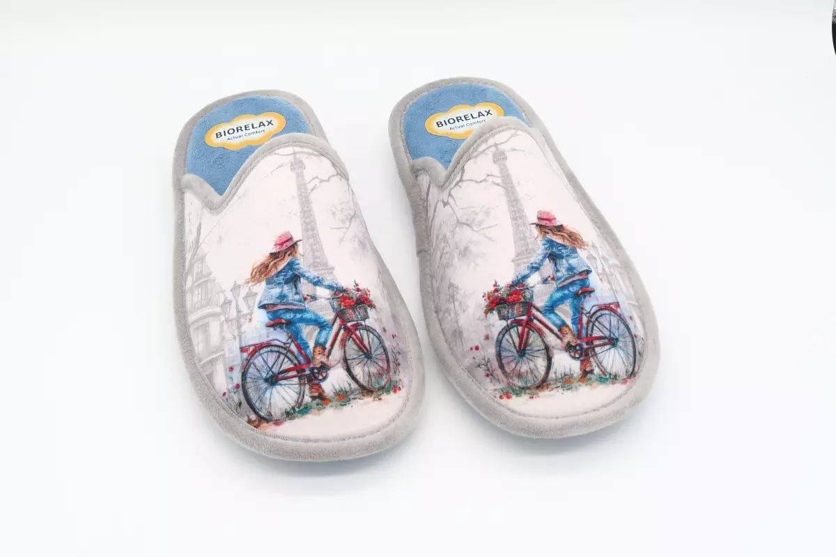 Zapatilla destalonada plantilla relax dibujo bici | 25 