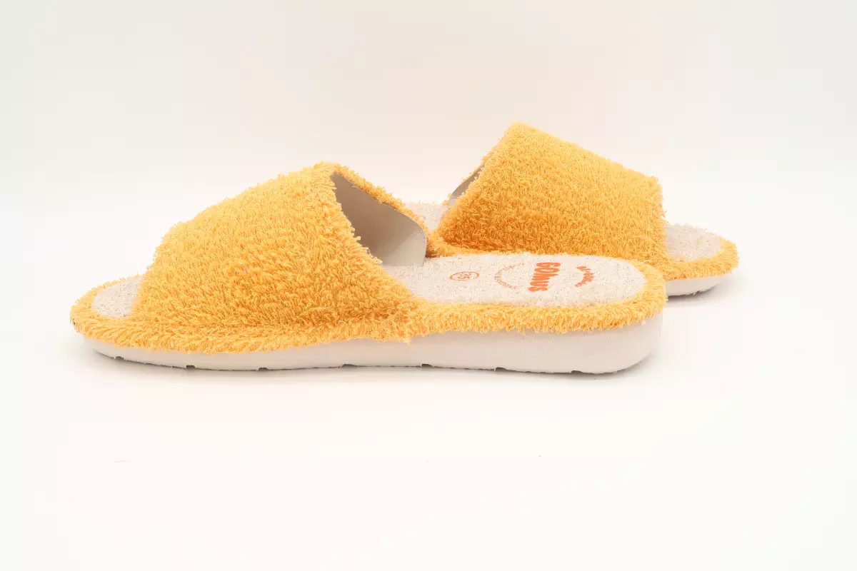 Zapatilla abierta de felpa con suela ultraligera 16 muro amarillo 671