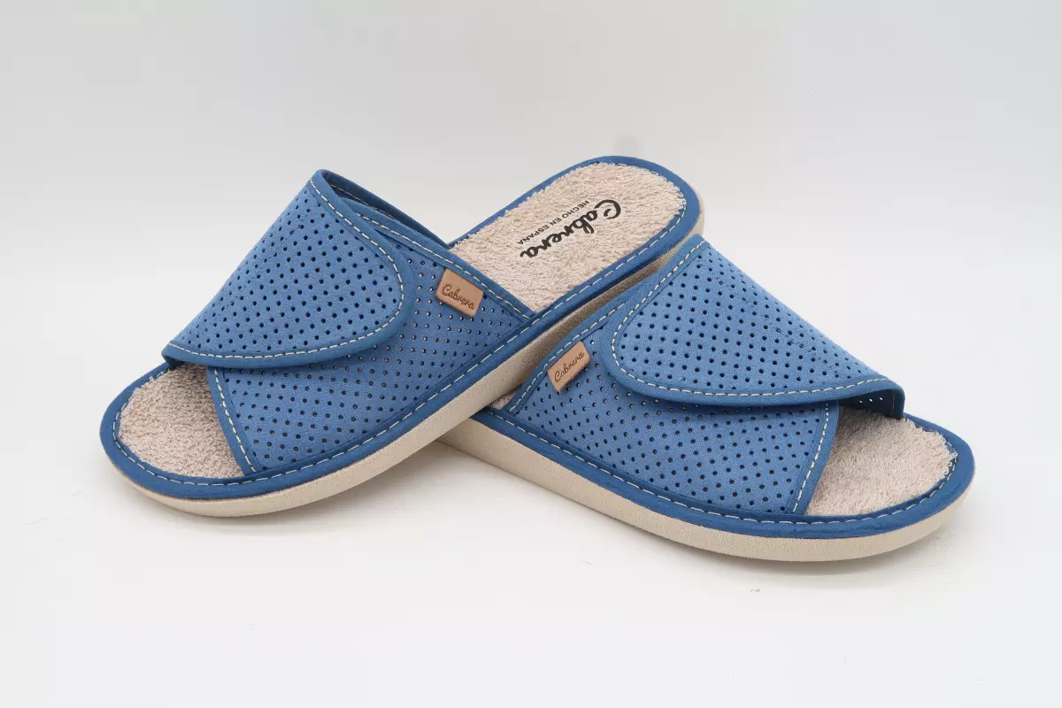 Zapatilla abierta suela ultraligera y apertura completa en velcro | 25 cabrera azul 2461