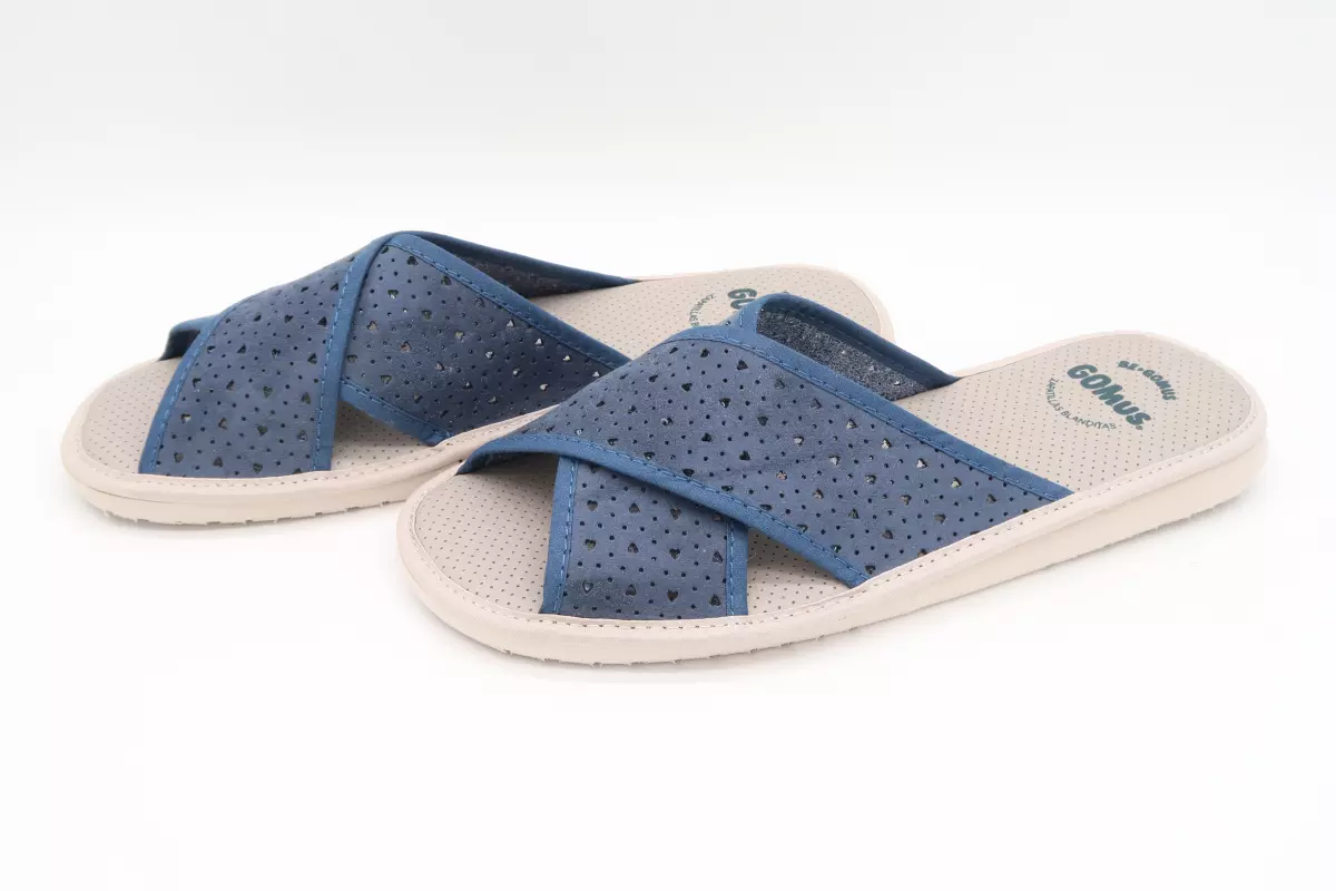 Zapatilla de casa abierta tejido calado y cruzada | 20 