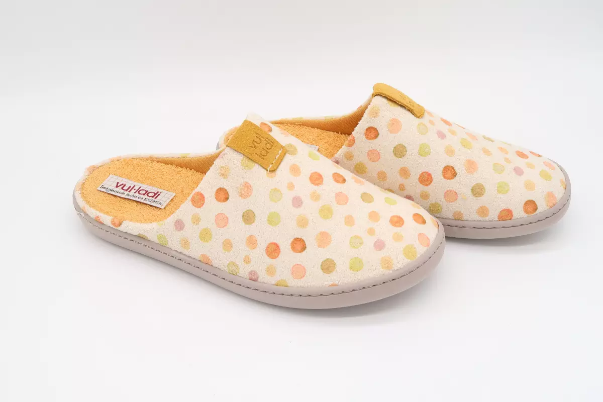 Zapatilla destalonada estampada con plantilla acolchada 29 3391 vulladi amarillo
