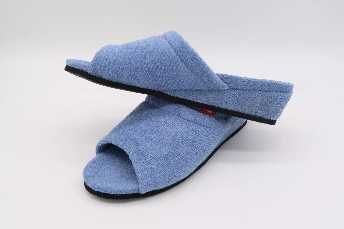 Zapatillas de casa abierta con cuña forrada y suela de goma | 25 